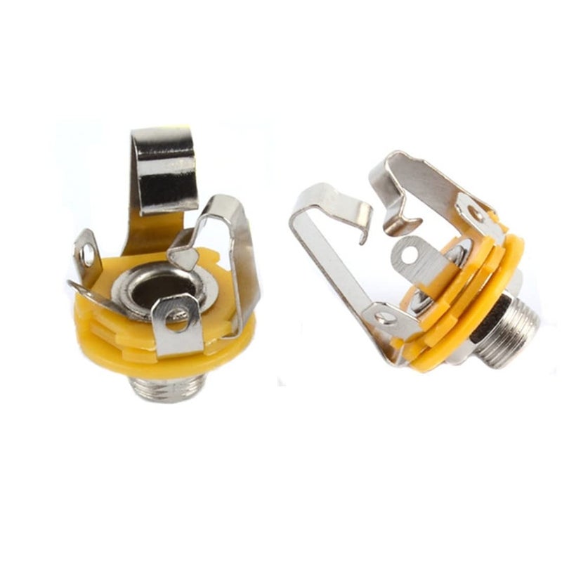 bnafes 6.35mm (1/4inch) Female Stereo Socket Panel Mount Jacks, Patch Cables, Microphone Connector Adapter 8Pcs - Image 4